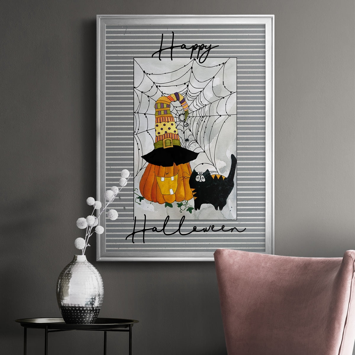 Happy Halloween Pumpkin Premium Classic Framed Print - Ready to Hang