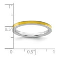 thumbnail image 2 of 925 Sterling Silver Polished Stackable Yellow Enameled 2.25mm Ring Size 8 Stackable Ring for Women, 2 of 2