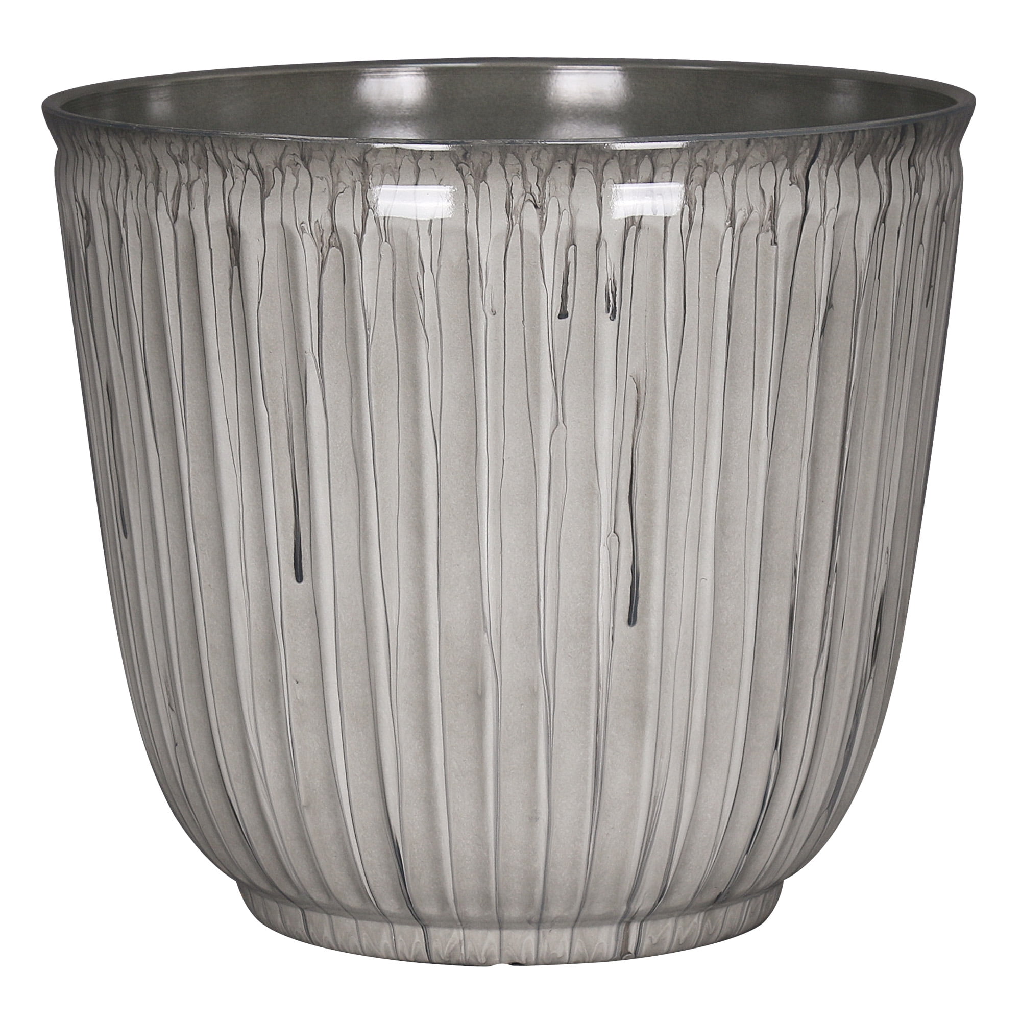 Better Homes & Gardens Kamala Gray Recycled Resin Planter, 15.7in x 15