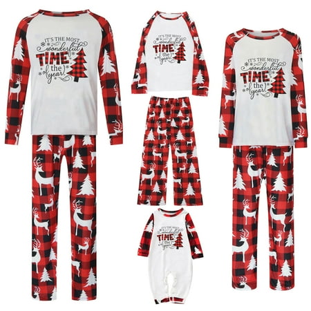 

Family Christmas Pjs Matching Sets Baby Christmas Matching Jammies for Adults and Kids Holiday Xmas Sleepwear Set