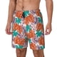 thumbnail image 1 of Balery Hawaiian Style Bañador para hombre, shorts de playa de secado rápido con entrepierna y forro de compresión-Medium, 1 of 6