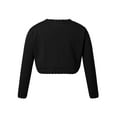 thumbnail image 2 of Aislor Kids Girls Bowknot Knitted Bolero Cardigan Single Button Closure Sweater Black 10, 2 of 7
