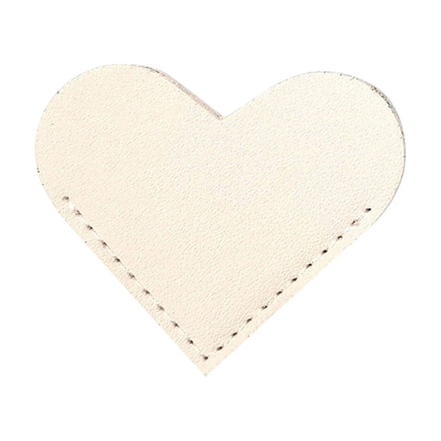 Xihbxyly Marcapáginas de Cuero con Forma de Corazón, Clip de Esquina Personalizado, Diseño Retro Artesanal, Elegante Accesorio de Lectura, Regalo para Amantes de Los Libros, Material de Cuero Suave,