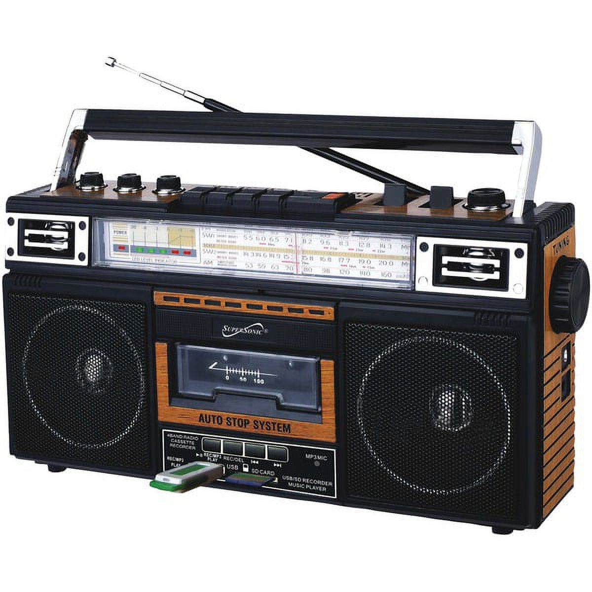 Supersonic 4 Band Radio & Cassette Player + Bluetooth & MP3