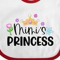 thumbnail image 4 of Inktastic Mimi's Princess Crown and Flowers Girls Baby Bib, 4 of 4
