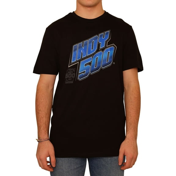 Indy 500 Mens Greatest Spectacle in Racing Graphic T-Shirt, Black, Medium