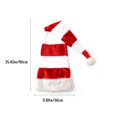 thumbnail image 4 of Matsuzay Gorro largo de Papá Noel, gorros navideños, gorro a rayas de felpa, gorro de cola larga, adornos navideños, gorros de disfraces novedosos para Kits de decoración para fiestas Matsuzay HA038147-00, 4 of 6