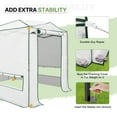 thumbnail image 6 of EAGLE PEAK 8x6ft Portable Walk-in Greenhouse Instant Pop-up Indoor Outdoor Plant Gardening Green House, White, 6 of 9