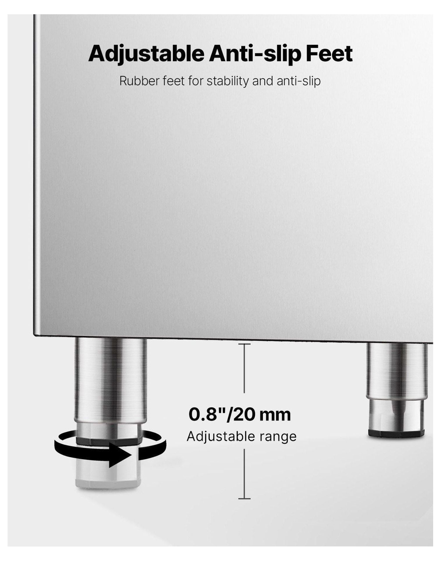 Commercial Ice Maker Bin 250lbs, Stainless Steel Ice Storage Container, Large Capacity Ice Chest for Restaurant, Bar, Hotel, Home Kitchen