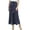 Navy Blue, variant on Phagun Women's Cotton Blue Wide Leg Fisherman Harem Pants Elastic Waist-S