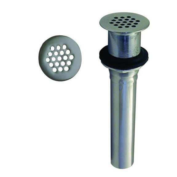 Westbrass D411-12-26 Grid Strainer Lavatory Bathroom Drain Assembly without Overflow Holes - Exposed, Polished Chrome