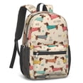 thumbnail image 2 of Dachshund Sweater and Text 17" School Backpacks for Teens,Waterproof Oxford Fabric,S-Shape Padded Straps for School,Travel,Hiking,Camping, 2 of 6