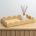 thumbnail image 2 of happimess TRY2001A-3SET Parker Southwestern Cottage Resin Scalloped Rectangular Decorative Serving Trays, Brown (Set of 3), 2 of 7