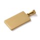 thumbnail image 2 of PVD Vacuum Plating 304 Stainless Steel Stamping Blank Tag Pendants Rectangle Charm Golden 22.5x11x1.5mm Hole: 2x5mm, 2 of 3