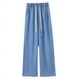 thumbnail image 3 of Pantalones casuales para mujer, jeans Tencel, diseño fino para mujer, cintura alta, sensación de caída, pantalones casuales de pierna ancha de seda de hielo de primavera y otoño, personalidad, 3 of 5