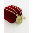 thumbnail image 6 of 14K Gold Filled Virgen de Guadalupe Necklace Pendant 28x25 Valentino Chain., 6 of 9