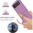 thumbnail image 5 of Samsung Galaxy Z Flip 3 5G Case, Galaxy Z Flip 3 Cover, Silicone Soft Gel Rubber Bumper Shockproof Anti-Scratch Protective Case with Ring for Galaxy Z Flip3 5G 6.7" 2021, Purple., 5 of 15