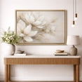 thumbnail image 3 of Framed Canvas Print Flower Wall Art Modern Decorative for Living Room Bedroom - 24"x36" NATURAL, 3 of 8