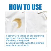Hzgobj Vanish Stain Removal Spray,Dry Cleaning Laundry Stain Eliminator for Clothes Upholstery and Car Seats,Powerful Yet Gentle Fabric Protection,Quick Stain Removal for Home and Travel Use-white