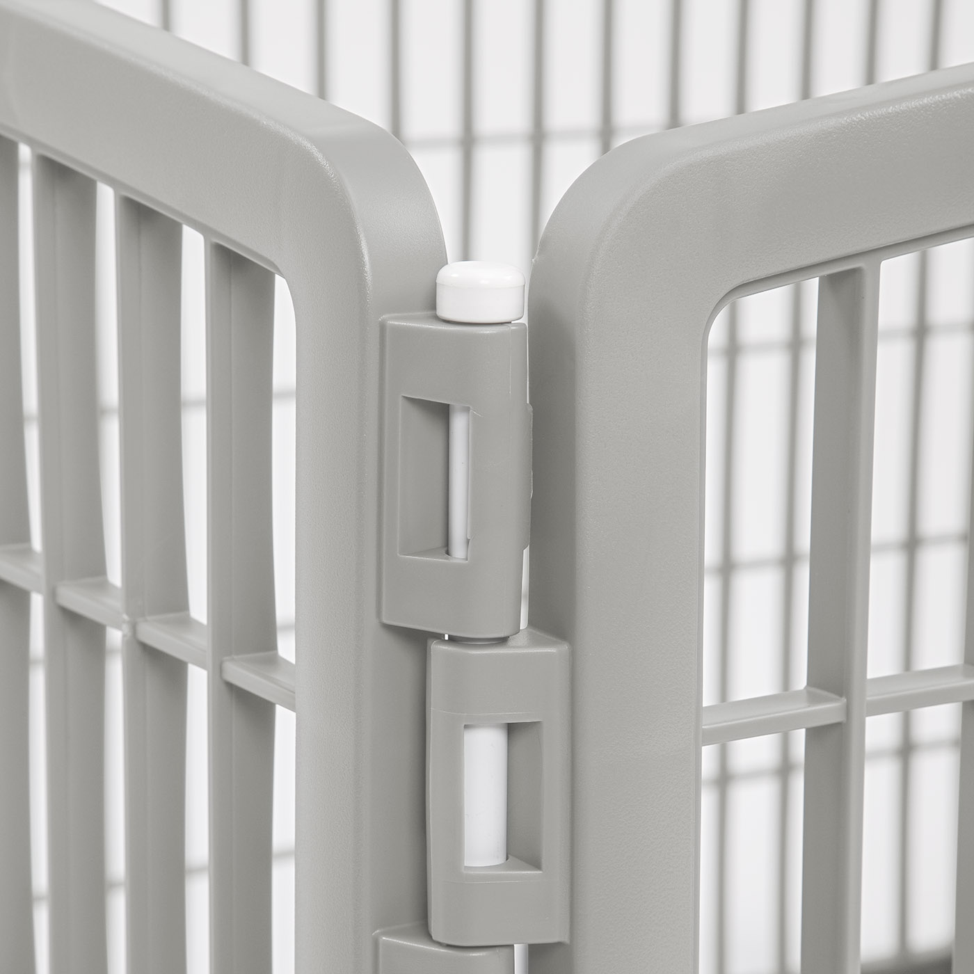IRIS 34-inch Exercise 8-Panel Pet Playpen with Door, Silver