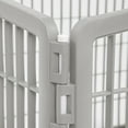thumbnail image 2 of IRIS 34-inch Exercise 8-Panel Pet Playpen with Door, Silver, 2 of 8