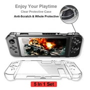 AnuirheiH For Switch Game Protection Bag Protection Data Cable Type Storage Bag Set Crystal Shell