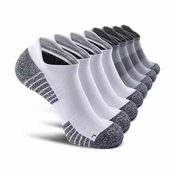 Eryueer No Show Sports Compression Socks for Men and Women Circulation 4/8 Pack