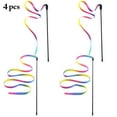 thumbnail image 1 of 4PCS Rainbow Cat Wand Plastic Fun Creative Cat Teaser Toy Kitten Interactive Toy, 1 of 10