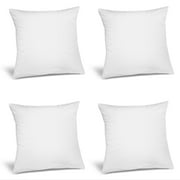 Lux Decor Collection Throw Pillows - 12 x 12 Pillow Insert Set of 4 - Soft & Comfortable Square Pillows