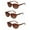 Tortoise, variant on "The Brilliance" 3 Pair of Bifocal Sunglasses Round, Full Frame Reading Sunglasses