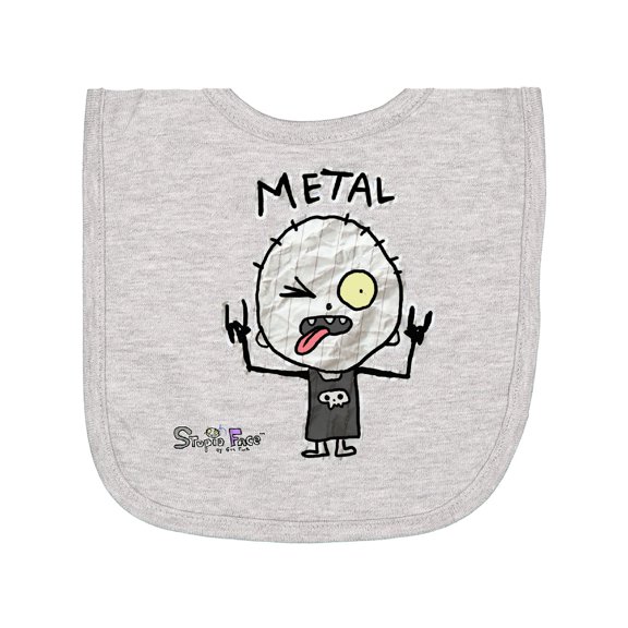 Inktastic Metal Face Newborn Bib