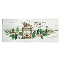 Stupell Industries Peace Winter Berries Holiday Painting Unframed Art Print Wall Art, 17 x 7