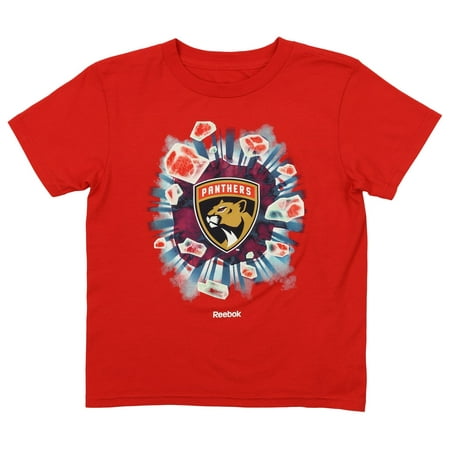 Icebreaker Short Sleeve Top - Reebok NHL Kid's Florida Panthers Short Sleeve Ice Breaker Tee, Red