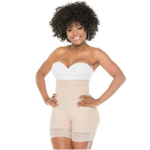 Salome 0218 Fajas Colombianas Reductoras Butt Lift Underwear Shapewear Shorts for Women Beige 2XL