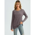 thumbnail image 3 of Womens Long Sleeve T Shirts crew Neck Loose Soft Casual Tops Fall Fashion Comfy Tees, 3 of 6