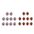 thumbnail image 1 of 20 botones planos brillantes para decorar ropa de boda y álbumes de recortes. Rojo púrpura, 1 of 9