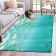 thumbnail image 2 of Teal Coastal Large Area Rugs for Bedroom Living Room, Soft Non Slip Carpet Bedside Rug, Summer Beach Ocean Seawater Nautical Rectangular Floor Cover Kitchen Accent Rug 2.7'x5' for Dining Room/Office, 2 of 9