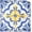 Chinoiserie-blue and Yellow, variant on 31.5" x 31.5" Mahjong Mat for Table with Carrying Bag Tropical Hibiscus Orchid Floral Frame Colorful Bamboo Border Non-Slip Noise-Reducing Game Mat for Mahjong Poker Dominoes Board Games