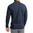 thumbnail image 2 of Men's Cutter & Buck Navy Ole Miss Rebels Advantage Eco Tri-Blend Pique Long Sleeve Polo, 2 of 2