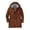 Brown, variant on by KingSize Men's Big & Tall Fleece-Lined Parka With Detachable Hood And 6 Pockets