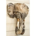 thumbnail image 4 of G6 Collection Wooden Whitewashed Elephant Bust Wall Statue Sculpture Hanging Home Decor Hand Carved Handmade Accent Decoration Wood Size: 12" tall x 12" wide x 4.5" deep, 4 of 4