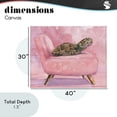 thumbnail image 4 of Stupell Industries Rustic Lodge Happy Turtle on Pink Chair Canvas Art, 40 x 30, by George Dyachenko, 4 of 8