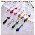 thumbnail image 4 of Uxcell 10-Pack Crystals Prisms Glass Tip Beads, 75mm Replacement Chandelier Teardrop Icicle Drops Hanging Pendants [Dark Red], 4 of 6