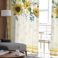 thumbnail image 5 of Sunflower Plaid Chiffon Sheer Curtains For Living Room Bedroom Kitchen ration Window Voiles Organza Tulle Curtain, 5 of 7