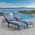 thumbnail image 3 of Crestlive Products 2pcs Blue Patio Steel Recliner Adjustable Chaise Lounge Chairs, 3 of 6