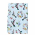 thumbnail image 2 of Blue Hummingbird Kitchen Towels Set of 1, Spring Watercolor Flowers Leaf Plant Absorbent Dish Towels for Kitchen, Microfiber Hand Towel, Quick Drying Tea Towel for Cleaning Decorative Dishcloths, 2 of 7
