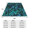 thumbnail image 5 of Bingfone Blue Floral With Butterflies Print Flannel Fleece Blanket Throw Blanket For Bed,Sofa,Couch,Travel,Camping(80"X60"), 5 of 9