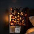 thumbnail image 5 of Halloween Haunted Tree House Plug-In Night Light,Acrylic Ghost Pumpkin Decor Wall Sconce Lamp for Bedroom Livingroom Fall Decoration, 5 of 7