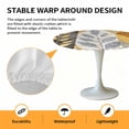 thumbnail image 6 of Abstract Leaves Elastic Fitted Round Table Cover Vintage Yellow White Plant Waterproof Outdoor Tablecloth for Holiday Party, Picnic, Patio & Dining Fits Tables Up to 55"-60", 6 of 8