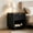 Black, variant on AUU Modern Fluted Nightstand with Soft-Close Drawer and Open Lower Shelf – Painted Wood Frame, Metal Pulls, Elevated Base for Bedroom